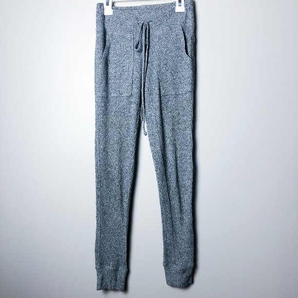 aerie Pants - Aerie Gray Knit Drawstring Joggers